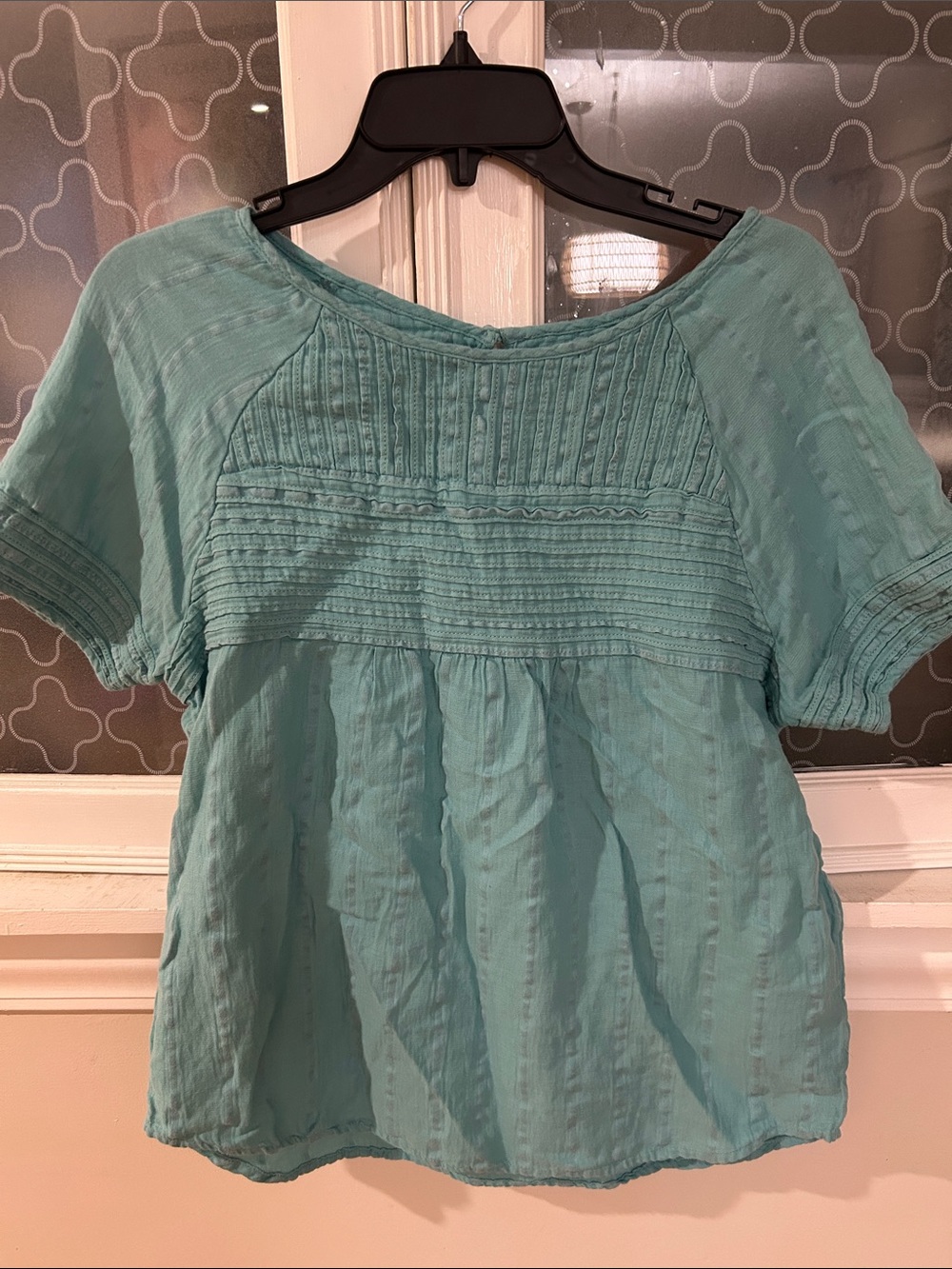 Prana Aqua Pintuck Short-Sleeve Top